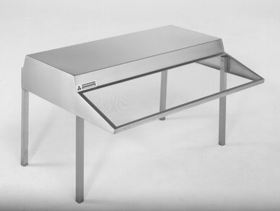 OSC single-service buffet canopy with Plexiglas sneeze guard panels by Atlas Metal
