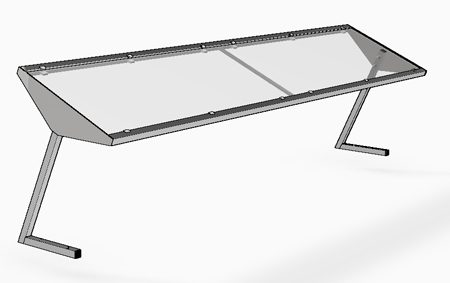 SG self-supporting sneeze guard with clear Plexiglas panel by Atlas Metal