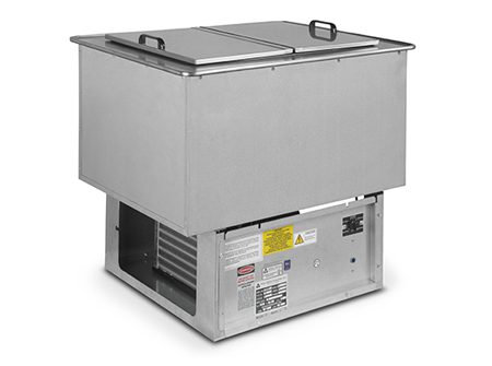 WDF drop-in ice cream freezer with stainless steel insulated lid by Atlas Metal