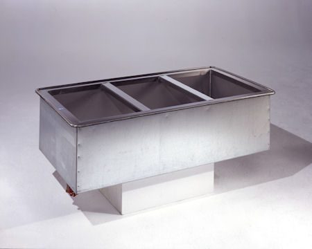 WICD drop-in iced cold pan with stainless steel pan dividers by Atlas Metal