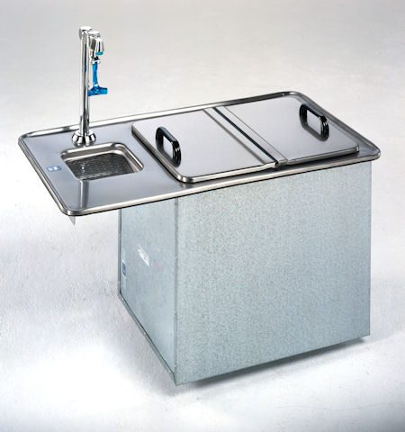 WSB water station with ice chest, faucet, and removable lid by Atlas Metal