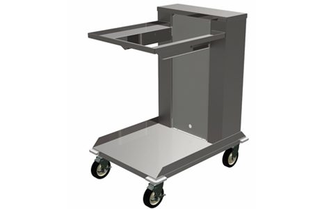 MCR mobile cantilever rack dispenser with self-leveling platform by Atlas Metal
