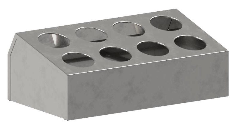 Silverware cylinder holder for plastic drop-in cylinders by Atlas Metal