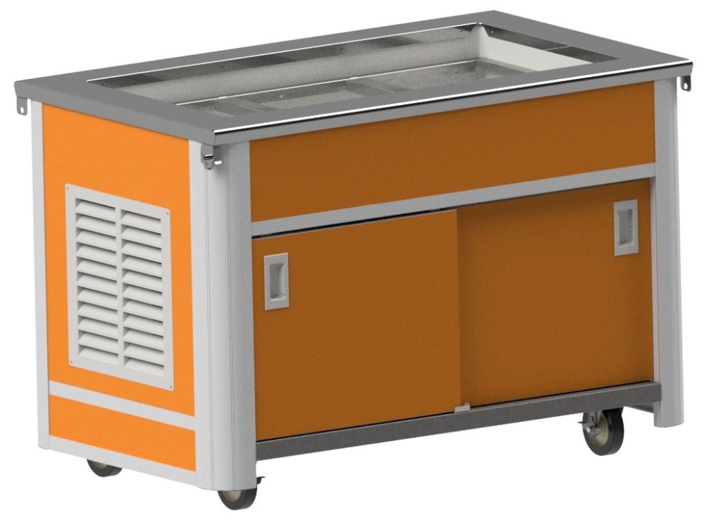 BLC-RM-BU refrigerated buffet serving unit with sliding storage doors by Atlas Metal