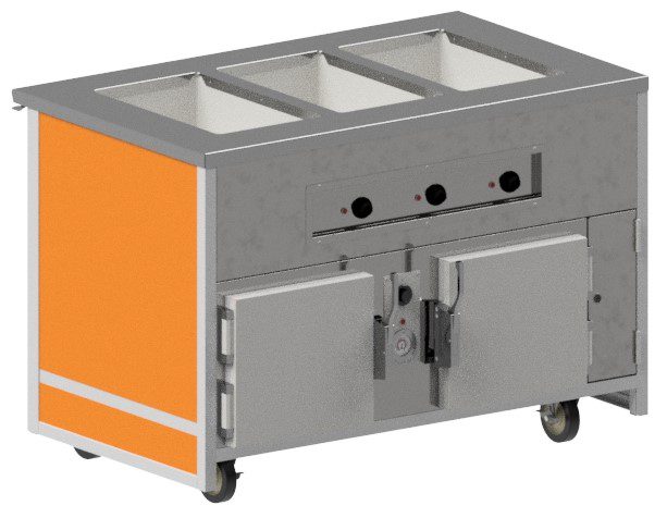 BLH-H heated base serving unit with heated storage base by Atlas Metal