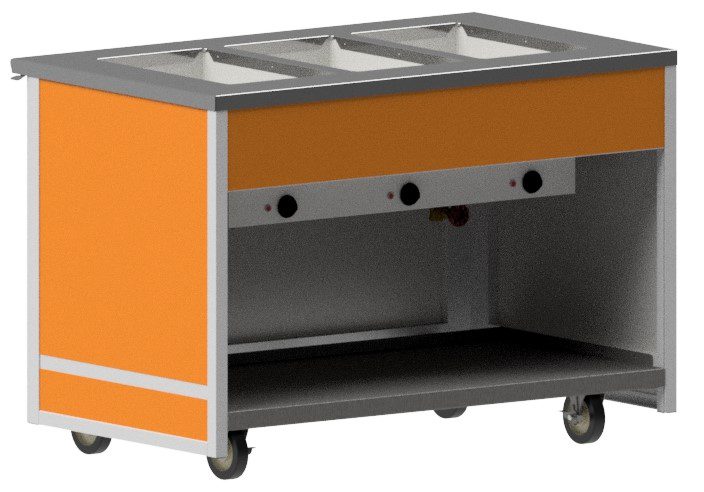 BLH hot serving unit with individual temperature controls by Atlas Metal