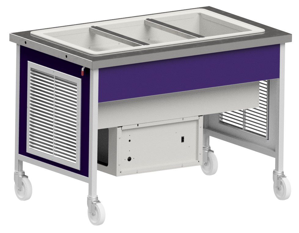 CABT self-contained cold pan unit with refrigerated serving wells by Atlas Metal