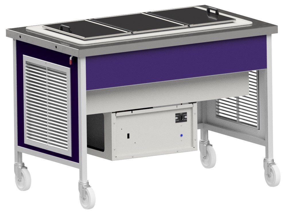 CADF ice cream serving unit with covered freezer compartment by Atlas Metal