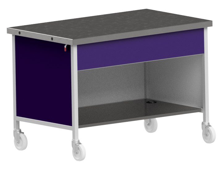 CAFT flat top utility unit with open storage shelf by Atlas Metal