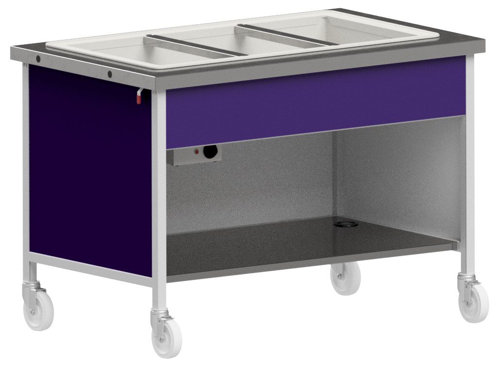 CAH heated food well unit with open base by Atlas Metal