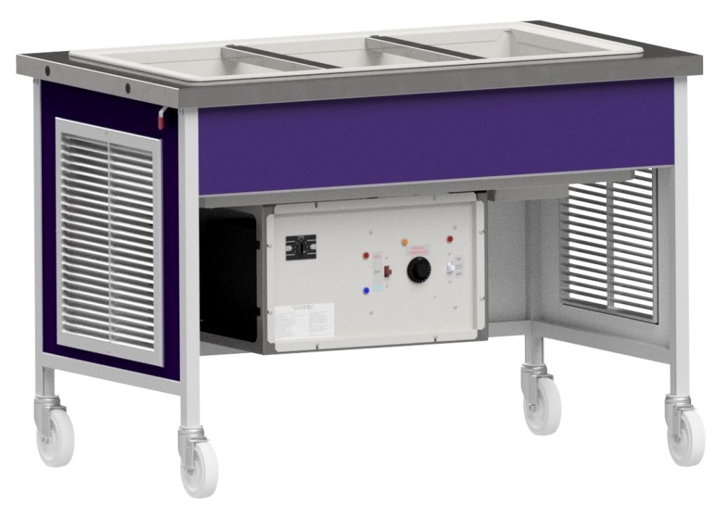 CAHC dual-temperature mobile serving unit with hot and cold food wells by Atlas Metal