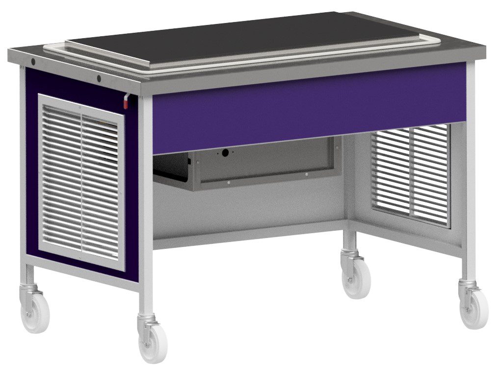 CARF open base frost top mobile unit by Atlas Metal