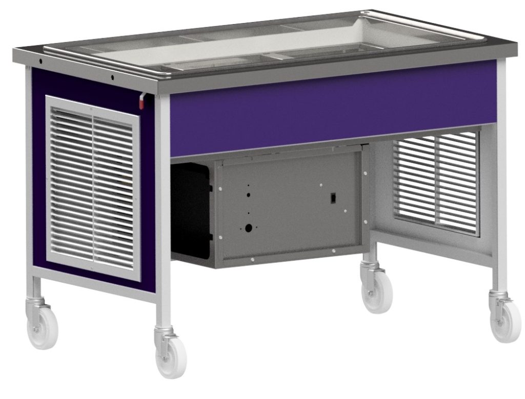 CARM recessed refrigerated cold pan mobile unit by Atlas Metal
