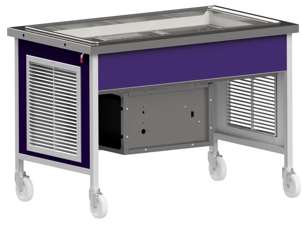CARM recessed refrigerated cold pan mobile unit by Atlas Metal