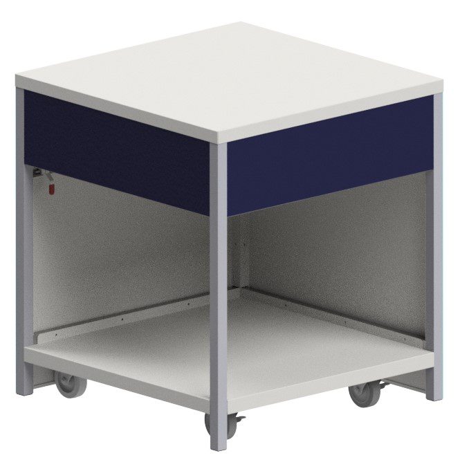 INFCC corner serving line utility unit with open base by Atlas Metal