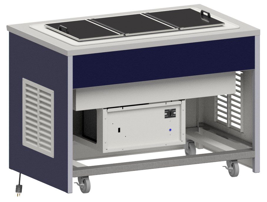 INFDF ice cream freezer serving unit with built-in deep freezer by Atlas Metal