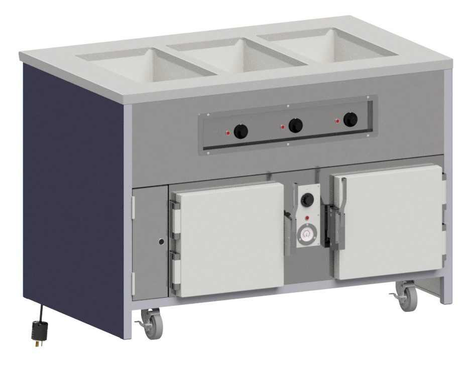 INFHB individual-control hot serving unit with heated base by Atlas Metal