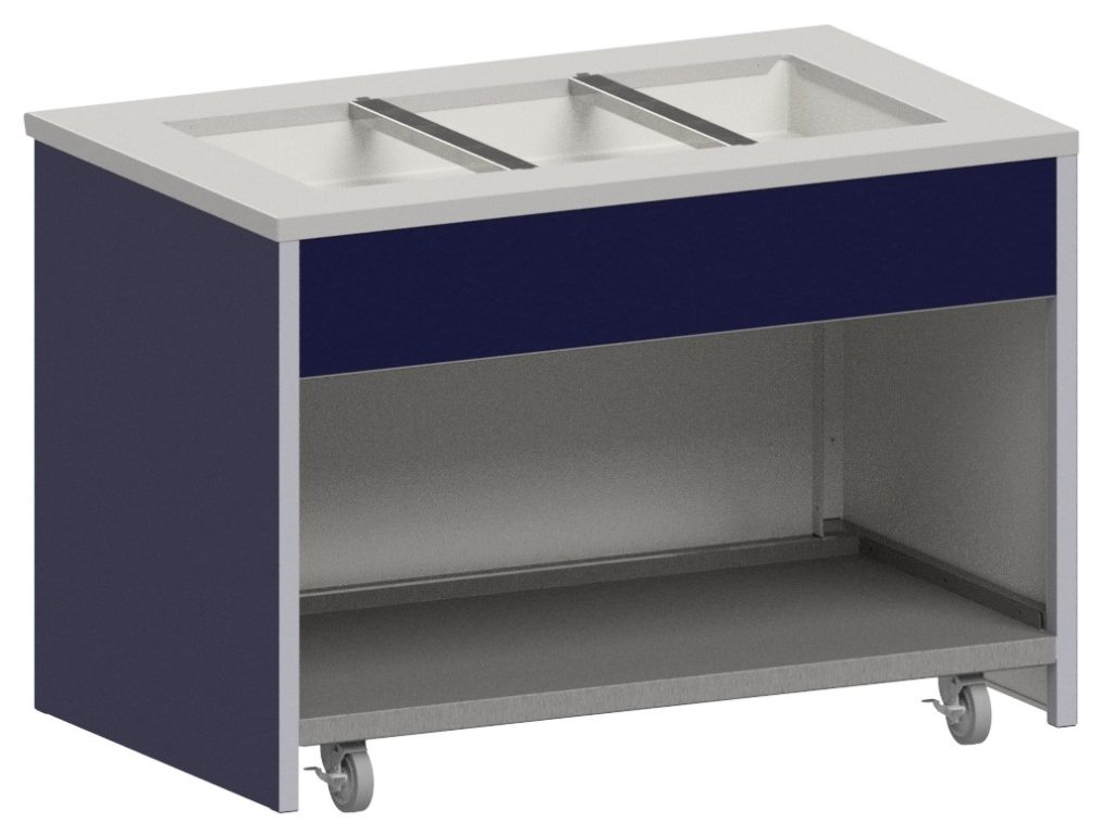 INFIC ice pan serving unit with open base by Atlas Metal