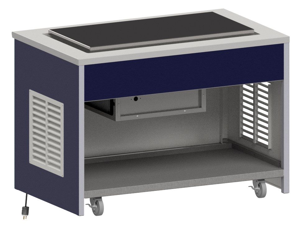 INFRF open-base frost top serving unit with refrigerated frost top by Atlas Metal