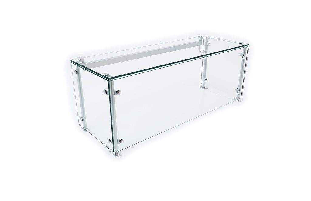 AT1F fixed food shield with glass panels by Atlas Metal