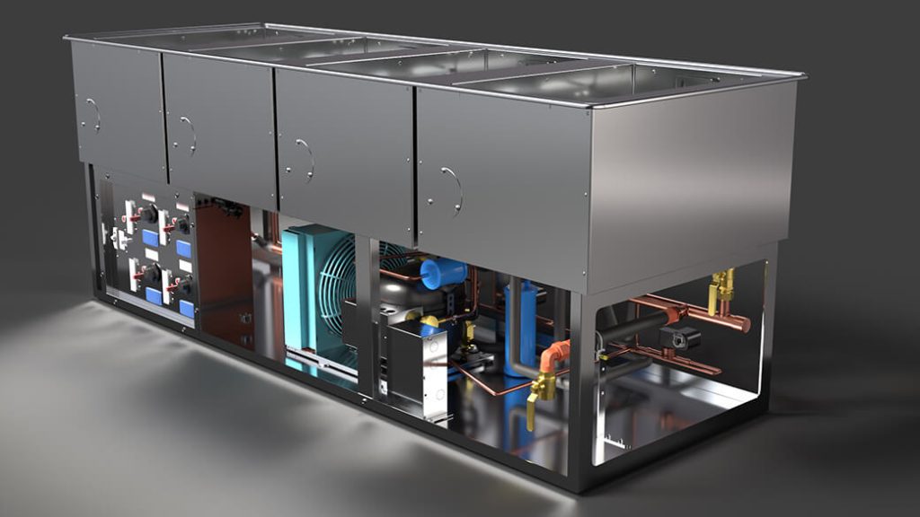WQHC dual-temperature drop-in unit with hot and cold well controls by Atlas Metal