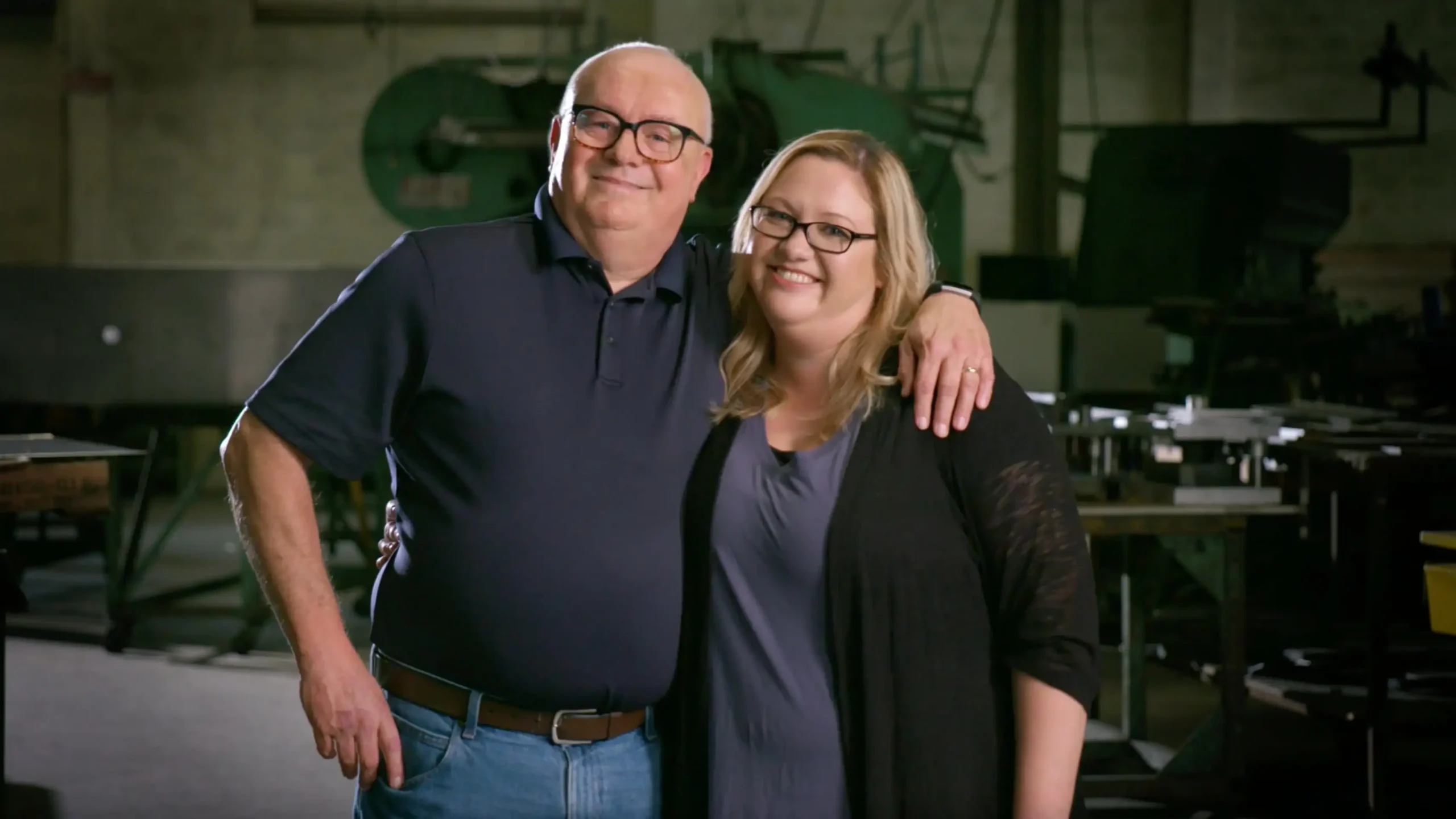 David Meade, former president of Atlas Metal, with his daughter Jessica Meade, current president of Atlas Metal