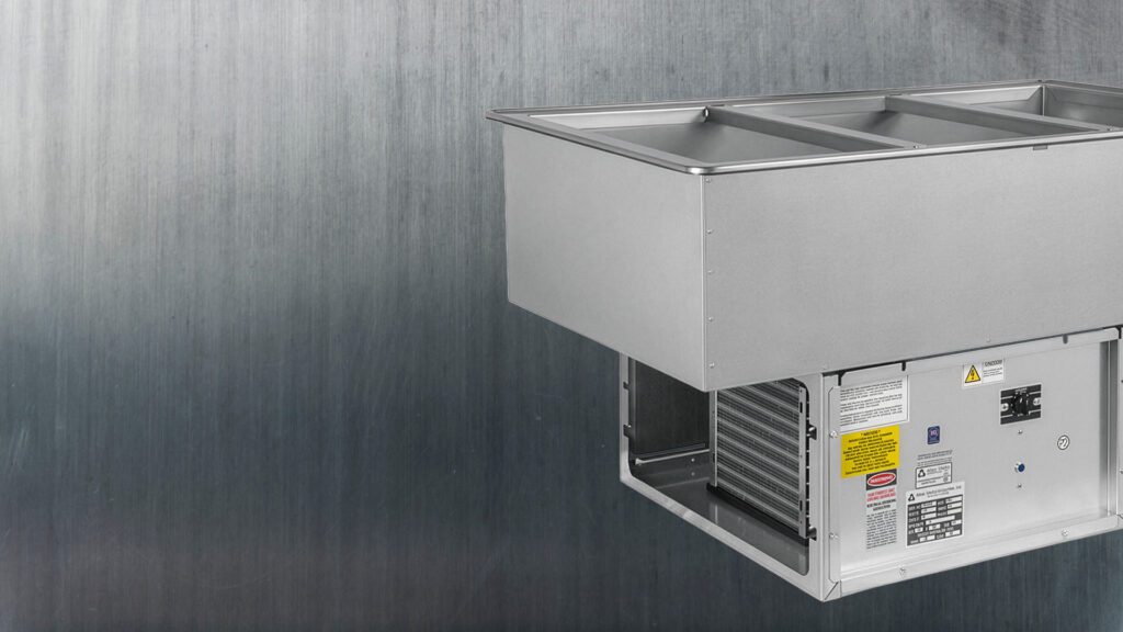 Atlas Metal cold pan with stainless steel construction and refrigeration system.